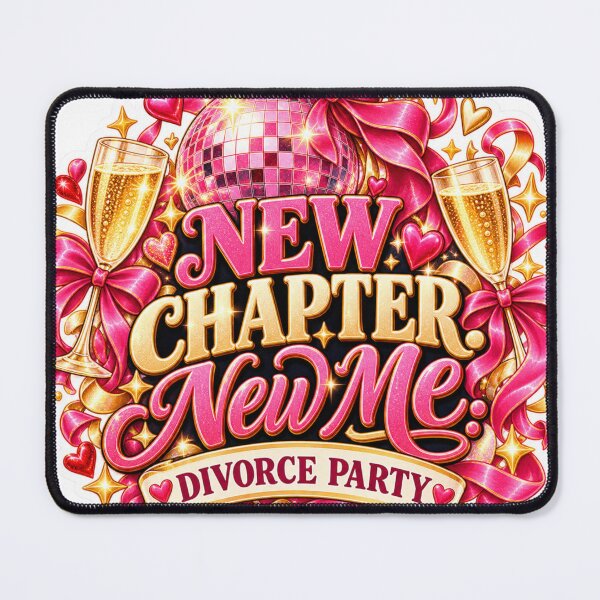 Item preview, New Chapter New Me Divorce Party Sticker – Pink Disco Ball & Champagne Celebration designed and sold by CoquetteLunaCo.
