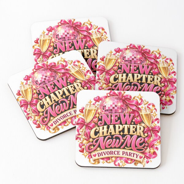 Item preview, New Chapter New Me Divorce Party Sticker – Pink Disco Ball & Champagne Celebration designed and sold by CoquetteLunaCo.