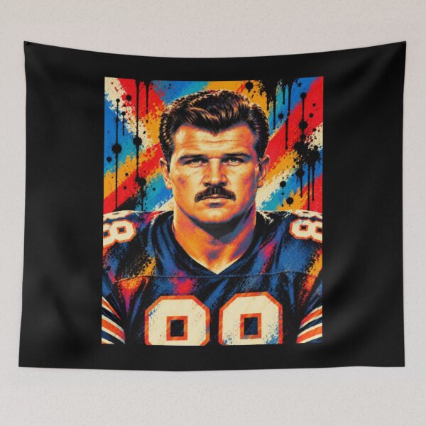 Aperçu de l'œuvre Mike Ditka Abstrait Coloré créée et vendue par aicrgph.