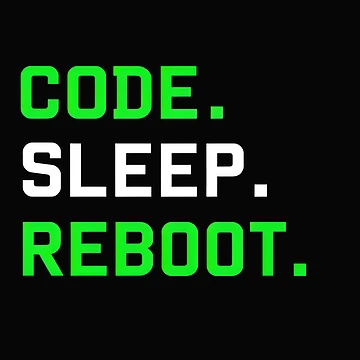 Artwork thumbnail, Code Sleep Reboot Programmer Developer Tech Shirt    by StudioBilly3000