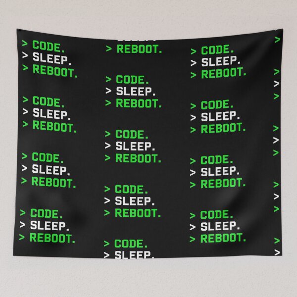 Item preview, Code Sleep Reboot Programmer Developer Tech Shirt    designed and sold by StudioBilly3000.