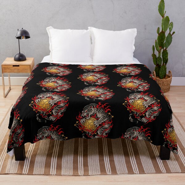 Item preview, Japanese Neo Traditional Fire Tiger Sacred Geometry designed and sold by zzz888.