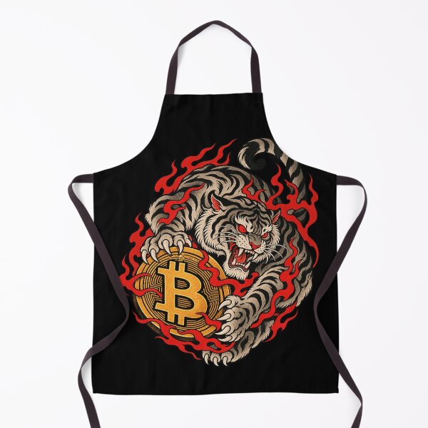 Item preview, Japanese Neo Traditional Fire Tiger Bitcoin Crypto designed and sold by zzz888.