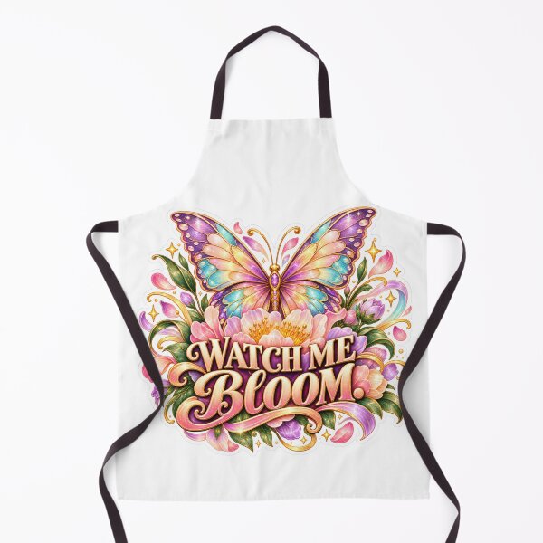 Item preview, Watch Me Bloom Butterfly Sticker – Magical Floral Fantasy, Pink Purple & Gold Aesthetic designed and sold by CoquetteLunaCo.