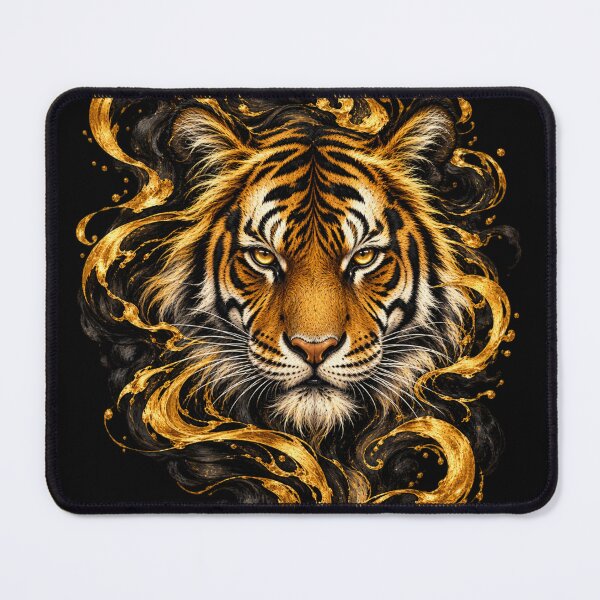Item preview, Majestic Black and Gold Tiger Portrait designed and sold by optimusprime39.