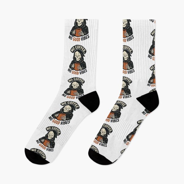 Item preview, No Coffee No Good Vibes - Sarcastic Grim Reaper Coffee Lover designed and sold by LuloCreative.