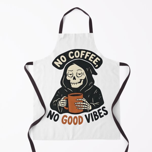 Item preview, No Coffee No Good Vibes - Sarcastic Grim Reaper Coffee Lover designed and sold by LuloCreative.