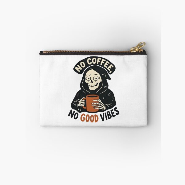 Item preview, No Coffee No Good Vibes - Sarcastic Grim Reaper Coffee Lover designed and sold by LuloCreative.