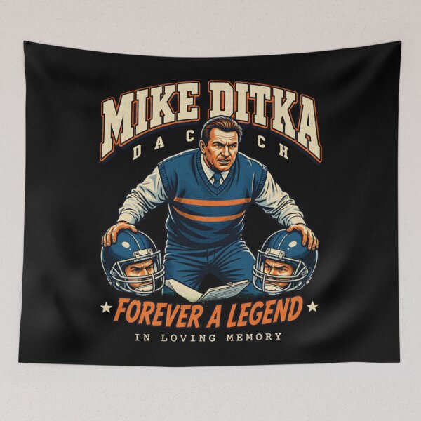 Aperçu de l'œuvre Hommage à Mike Ditka, entraîneur de football légendaire créée et vendue par aicrgph.