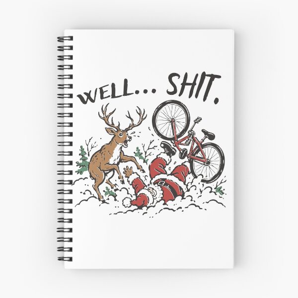 Item preview, Well Shit Christmas, Funny Santa Bike Crash designed and sold by m-smith-bear.