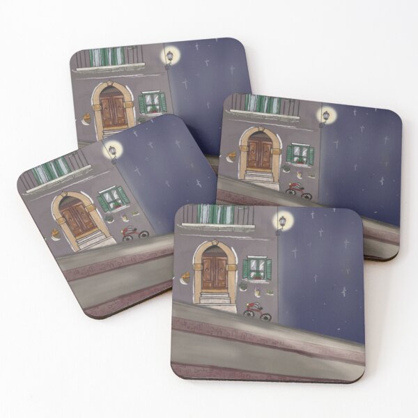 Item preview, Serene Starry Night - Cozy Old Town Street designed and sold by paynefarts.