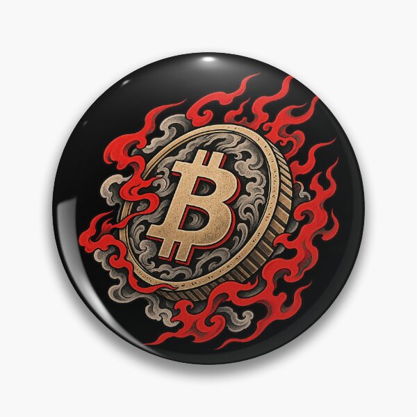 Item preview, Japanese Neo Traditional Fire Bitcoin Smoke Coin designed and sold by zzz888.