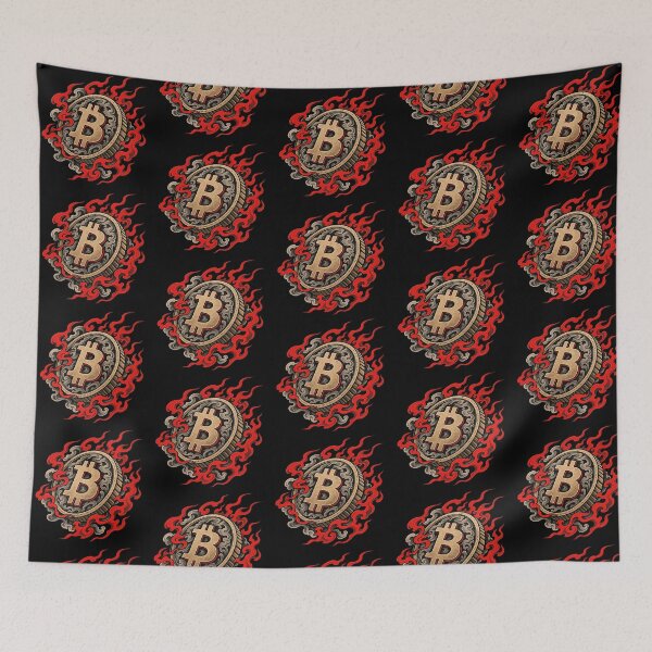 Item preview, Japanese Neo Traditional Fire Bitcoin Smoke Coin designed and sold by zzz888.