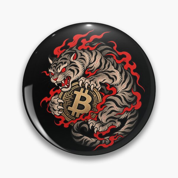 Item preview, Japanese Neo Traditional Fire Tiger Bitcoin Guardian designed and sold by zzz888.