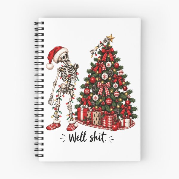 Item preview, Funny Santa Skeleton Christmas Tree Holiday Broken Arm Dark Humor Trending designed and sold by art-jendi.