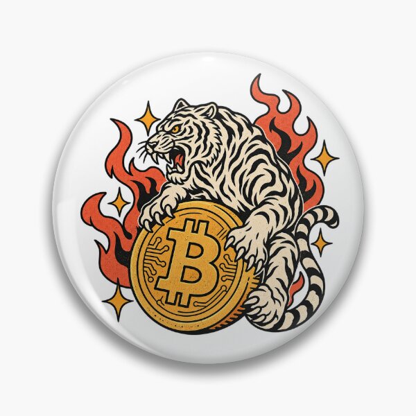 Item preview, Traditional Tattoo White Tiger Bitcoin Crypto Guardian designed and sold by zzz888.