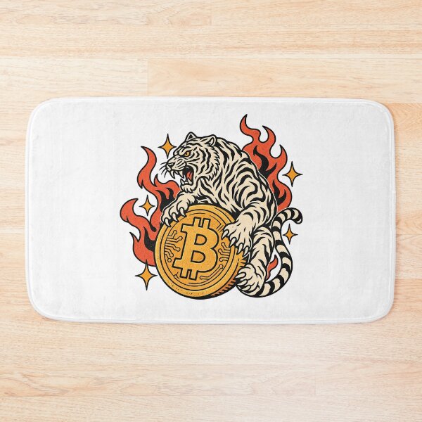 Item preview, Traditional Tattoo White Tiger Bitcoin Crypto Guardian designed and sold by zzz888.