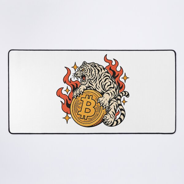 Item preview, Traditional Tattoo White Tiger Bitcoin Crypto Guardian designed and sold by zzz888.