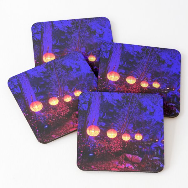 Item preview, Japanese lanterns in a cool night garden.  designed and sold by momentscapturedbymelanie.