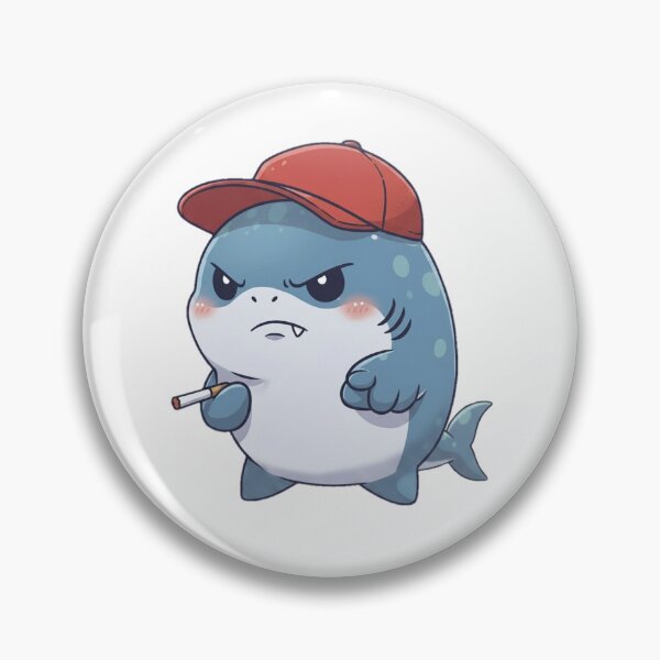 Item preview, Cute Smoking Shark designed and sold by Nature's Chibis.