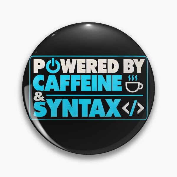 Item preview, Powered By Caffeine Syntax Programmer Coder Shirt designed and sold by StudioBilly3000.