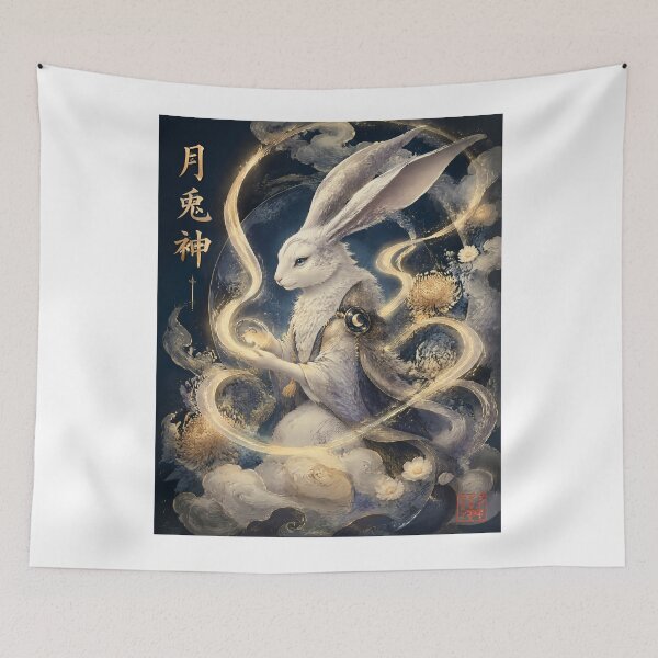 Item preview, Moon Rabbit Guardian | Japanese Mythology Art designed and sold by kaxymax.