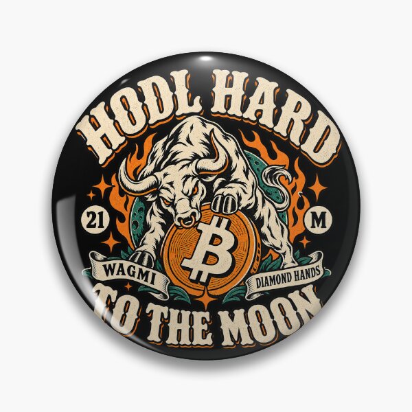 Item preview, Retro Bitcoin Bull Market Hodl Hard Wagmi To The Moon designed and sold by zzz888.