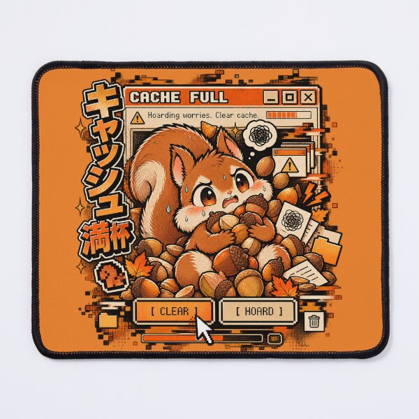 Item preview, Cache Full - Hoarding Squirrel Glitch Manga designed and sold by Visual Dept..