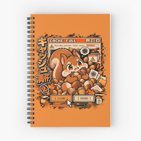 Item preview, Cache Full - Hoarding Squirrel Glitch Manga designed and sold by Visual Dept..