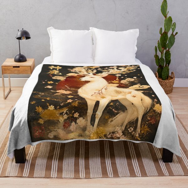 Item preview, Celestial White Deer Japanese Mythology Art designed and sold by kaxymax.