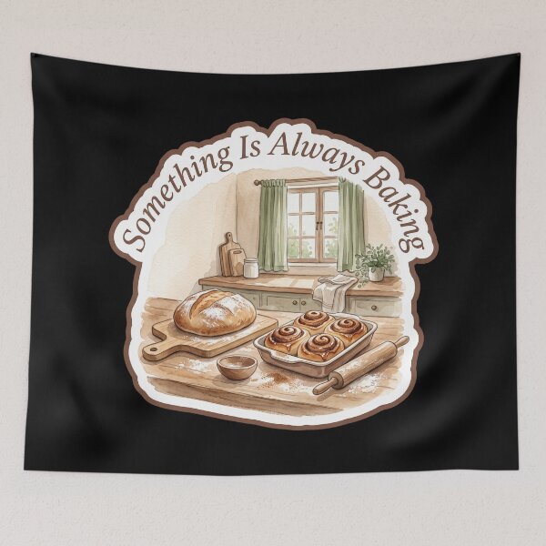 Item preview, Something Is Always Baking — Cozy Bread Baker designed and sold by TheCalmEdit.