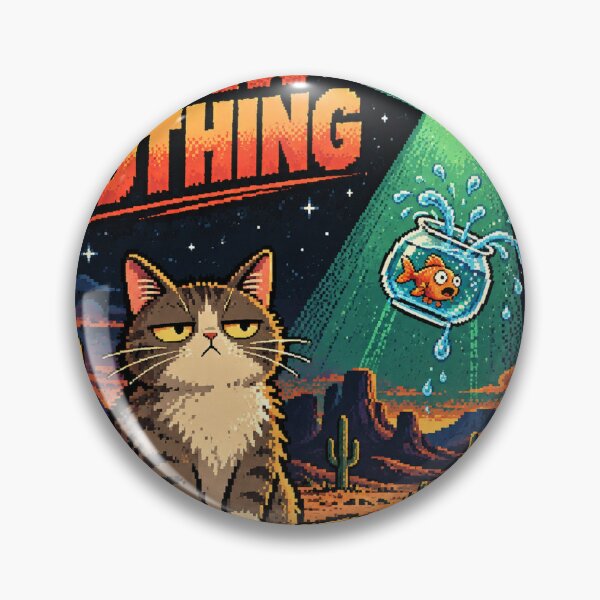 Item preview, I Saw Nothing – Funny Alien Cat designed and sold by Moonlit-store.