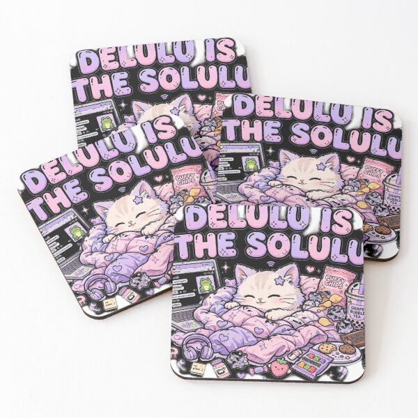 Item preview, Delulu Is The Solulu - Bed Rot Cat - Gen Z Bed Rotting Aesthetic - Funny designed and sold by Mandatory.