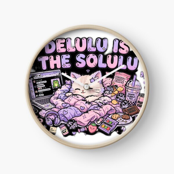 Item preview, Delulu Is The Solulu - Bed Rot Cat - Gen Z Bed Rotting Aesthetic - Funny designed and sold by Mandatory.