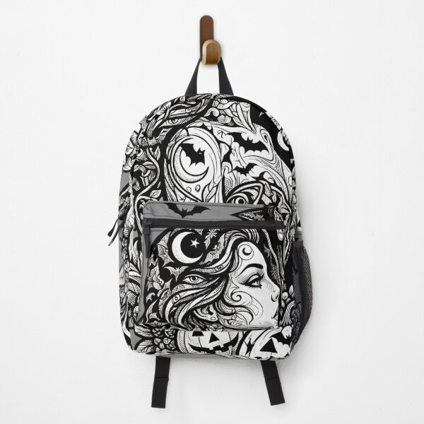 Item preview, Vampire Romance and Gothic Pumpkins Black and White Line Art designed and sold by BrainConstip.