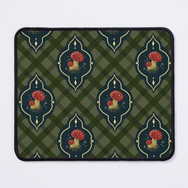 Item preview, Toadstool Apothecary Gothic Mushroom Plaid designed and sold by VenusandMoon.