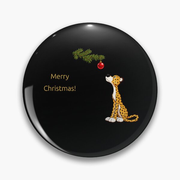 Artikelvorschau, Süßer Gepard schaut auf Weihnachtskugel – Merry Christmas Cartoon Design entworfen und verkauft von Maison de Mabiti.