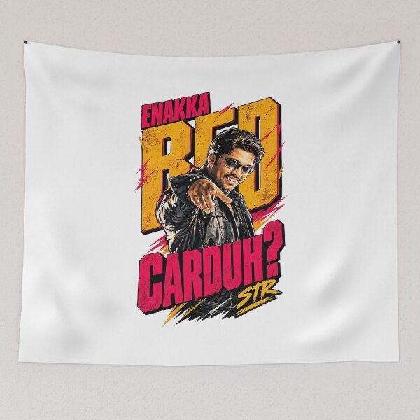 Item preview, STR Silambarasan Atman Ennaka Red Carduh Tribute Art designed and sold by Fashvora.