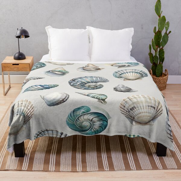 Item preview, Seashell Watercolor Pattern – Nautical Ocean Beach Shells designed and sold by saly55887.