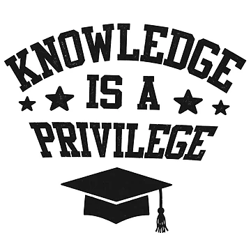 Artwork thumbnail, Knowledge Is A Privilege - Graduation Cap Collegiate Sticker by Raju-Creative