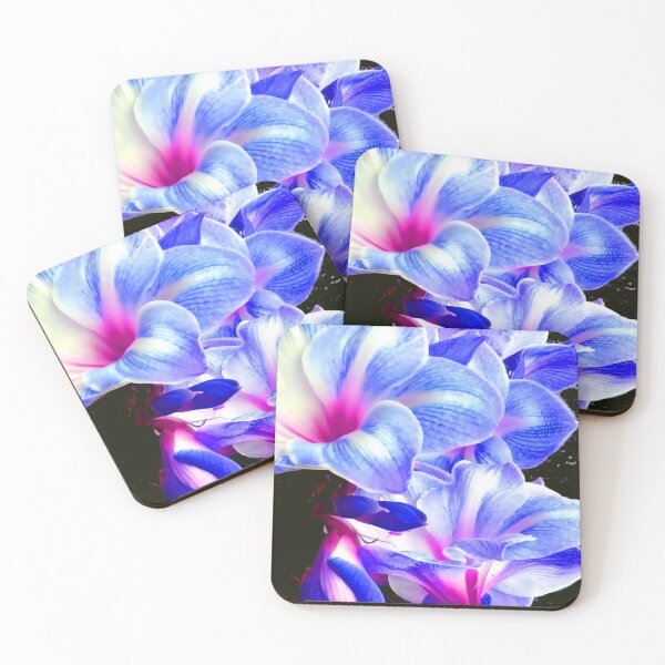 Item preview, Blue and Red Glowing Flowers designed and sold by Carlo Varo.