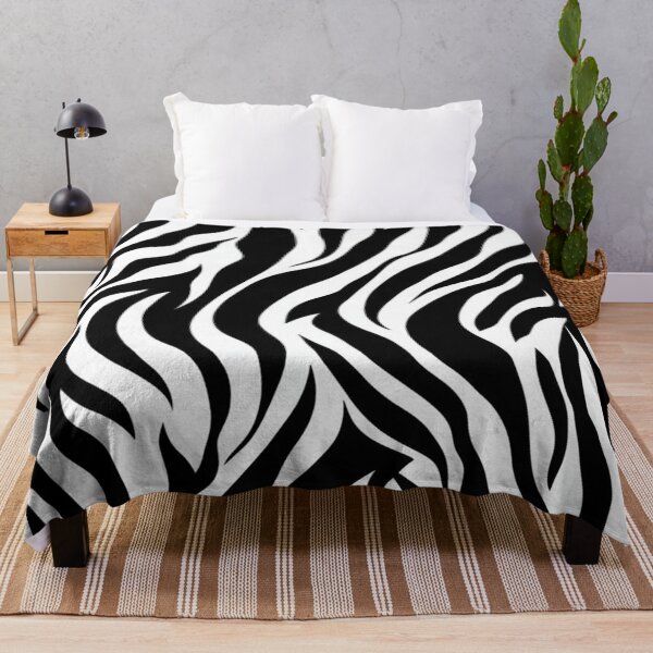 Item preview, Zebra Print Pattern – Black and White Animal Stripes designed and sold by saly55887.