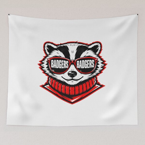 Item preview, Cool Badgers Raccoon Sunglasses Red Turtleneck Graphic designed and sold by empiric-designs.