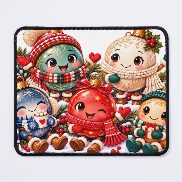 Item preview, Christmas Ornament Friends – A Cozy Holiday Gathering designed and sold by DoreenGehrkeArt.