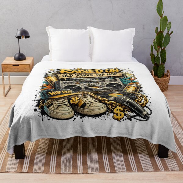 Item preview, Retro Hip Hop Boombox Sneakers Vinyl Mic Graphic Tee designed and sold by empiric-designs.