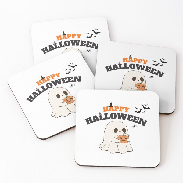 Item preview, Cute Ghost Hugging a Pumpkin Happy Halloween designed and sold by violetteskyart-vioart.