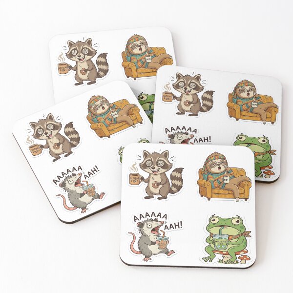 Item preview, Funny Sarcastic Animals 4-in-1 Sticker Pack designed and sold by RetroVibe Supply.