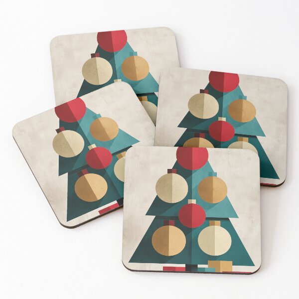 Item preview, Modern Geometric Christmas Tree and Presents designed and sold by colorful-white.