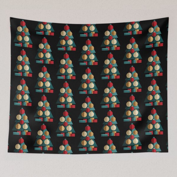 Item preview, Modern Geometric Christmas Tree and Presents designed and sold by colorful-white.