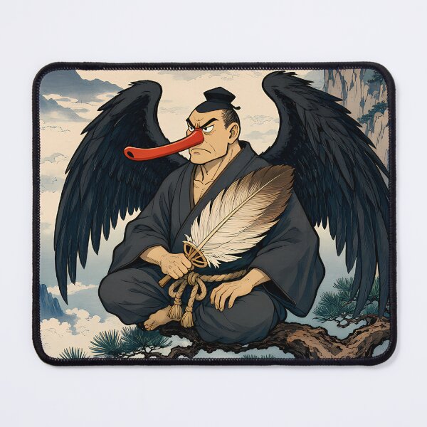 Item preview, Tengu Mountain Goblin Japanese Yokai Art designed and sold by Shop of Wonders.